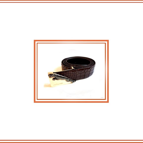 New Rare & Unique Top Grain High Grade Men's Authen. Genuine Leather Jaguar Belt
